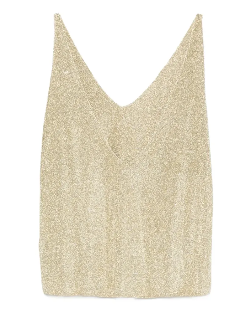 ba&sh Zuani Lurex-Oberteil mit V-Ausschnitt - Gold Gold