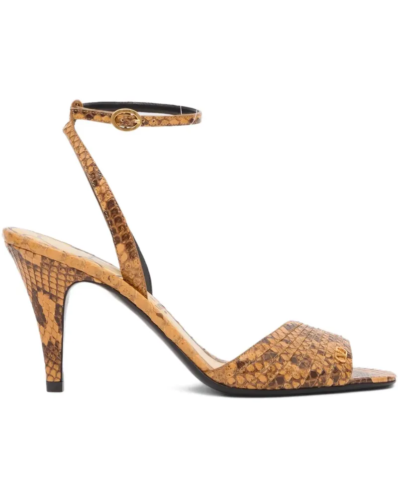 Valentino Garavani Sandalen aus Schlangenleder 85mm - Orange Orange