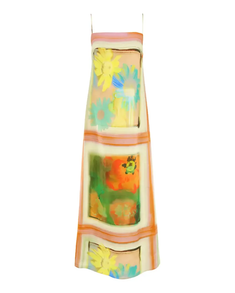 STAUD Laura Leinen-Maxikleid - Nude Nude