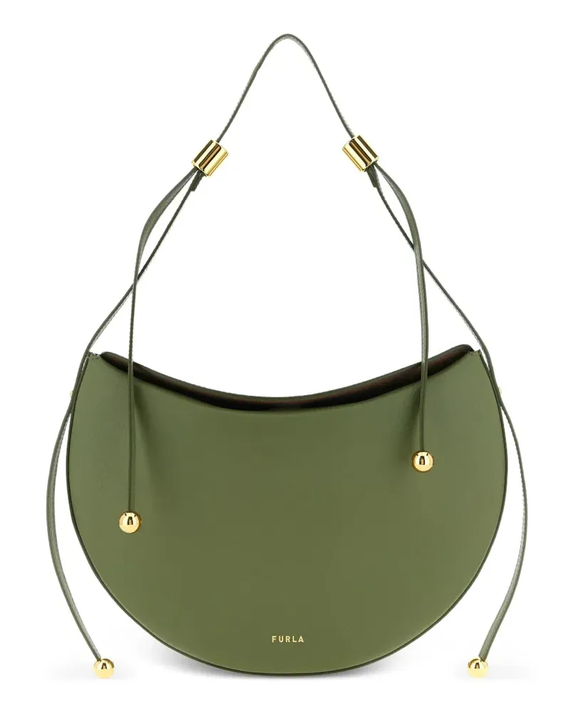 Furla embossed logo shoulder bag - Grün Grün