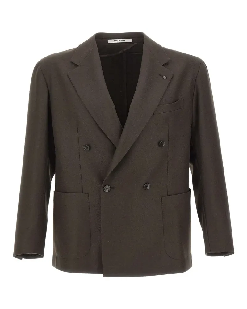Tagliatore double-breasted virgin wool blazer - Braun Braun