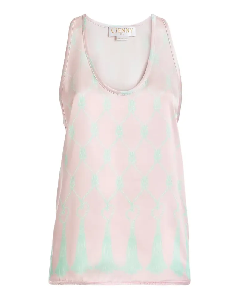Genny printed silk-satin top - Rosa Rosa