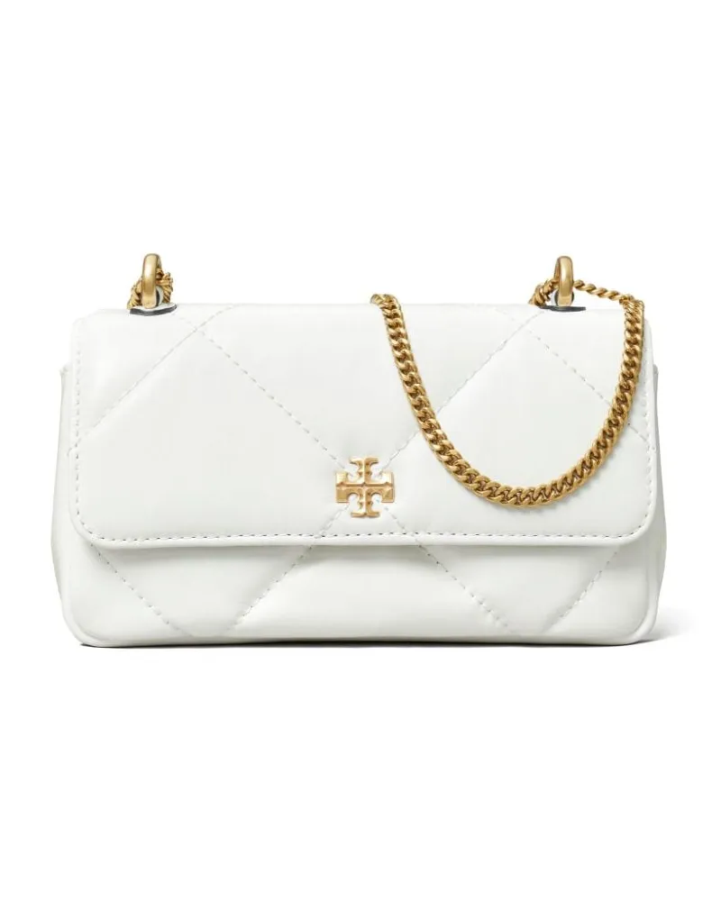 Tory Burch Mini Kira Schultertasche mit Rautensteppung - Weiß Weiß