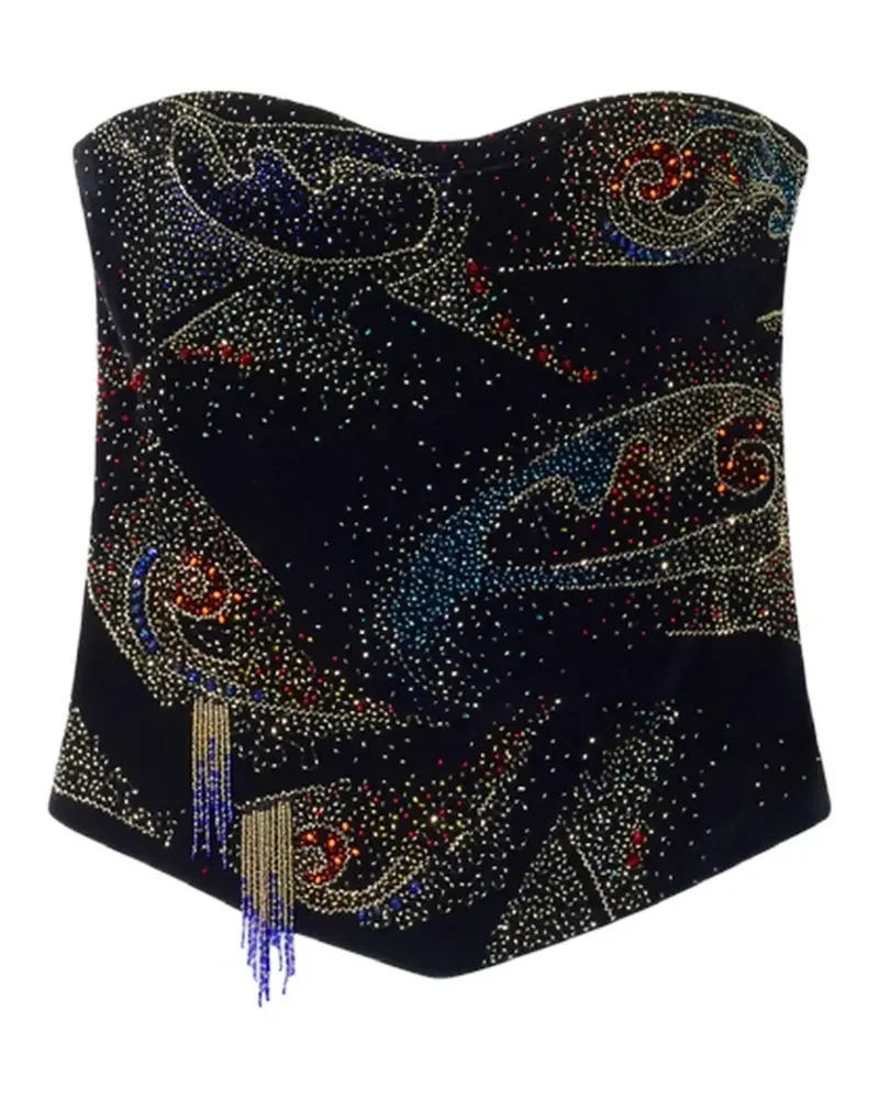 Isabel Marant Jiska bead-embellished corset top - Schwarz Schwarz
