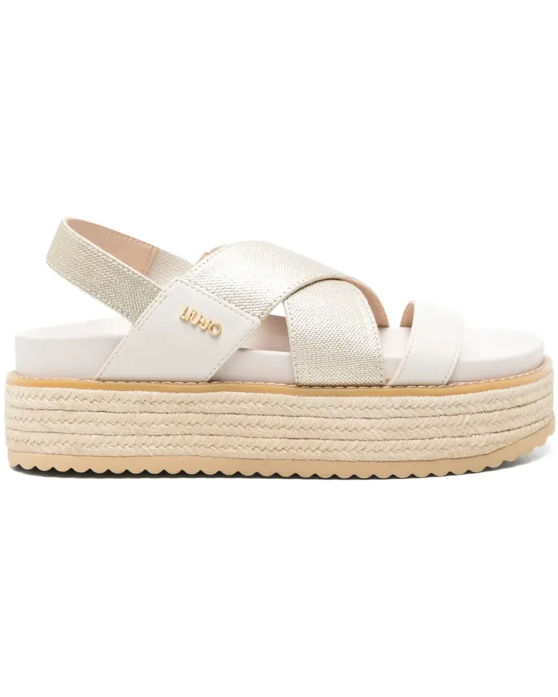 Liu Jo Gewebte Plateau-Sandalen - Gold Gold