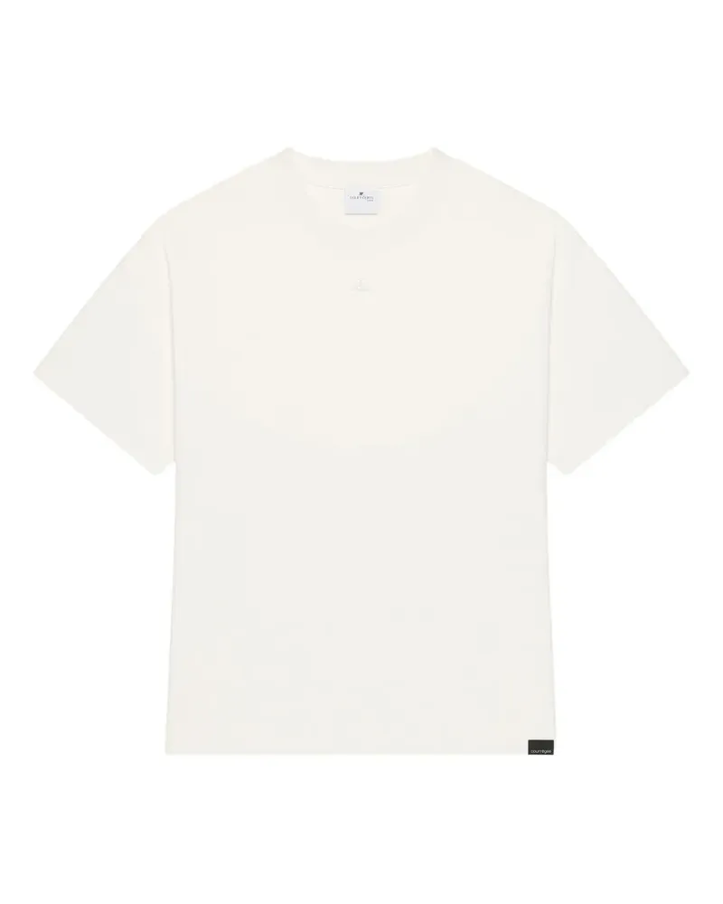 Courrèges T-Shirt mit rundem Ausschnitt - Weiß Weiß