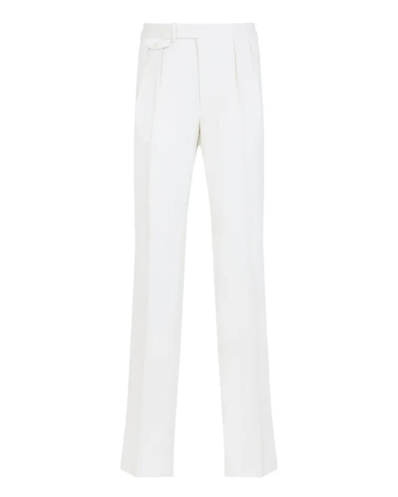 Ralph Lauren High-Waist-Hose mit Bundfalten - Weiß Weiß