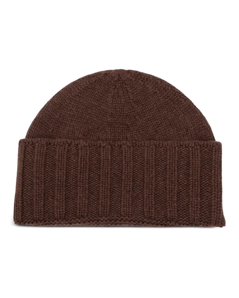 Drumohr  Gerippte Beanie aus Kaschmir - Braun Braun