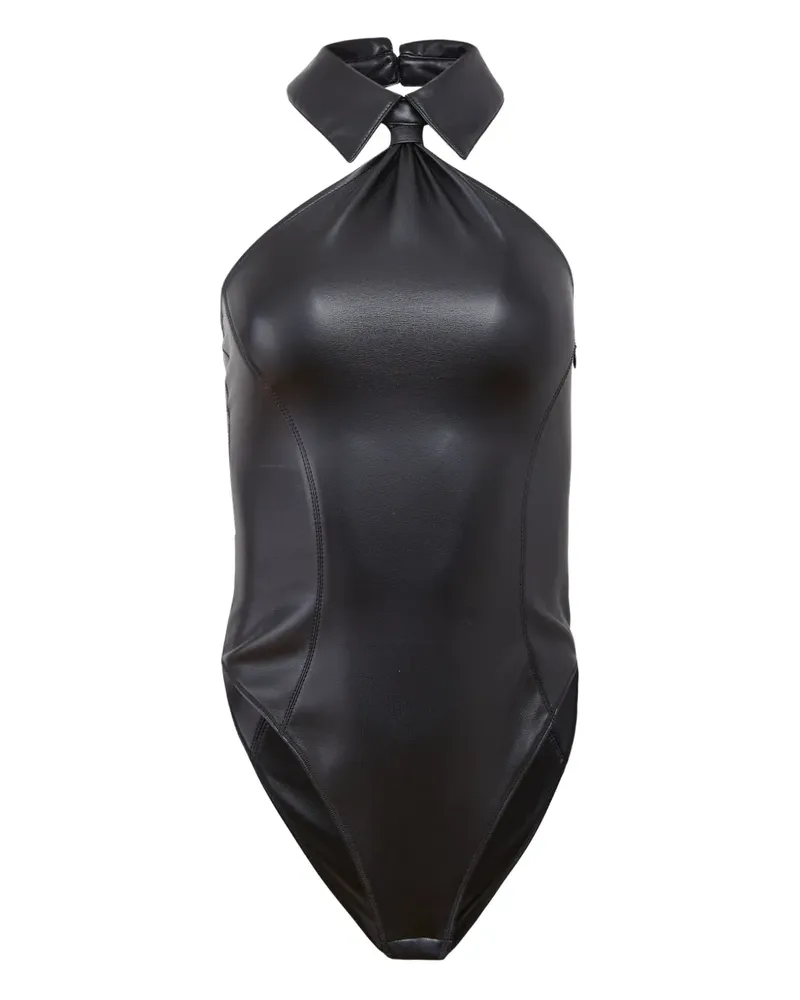 Fleur Du Mal Harley Body mit klassischem Kragen - Schwarz Schwarz