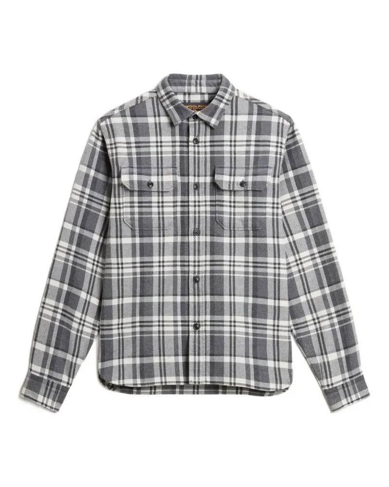Woolrich Kariertes Hemd mit Klappentasche - Grau Grau