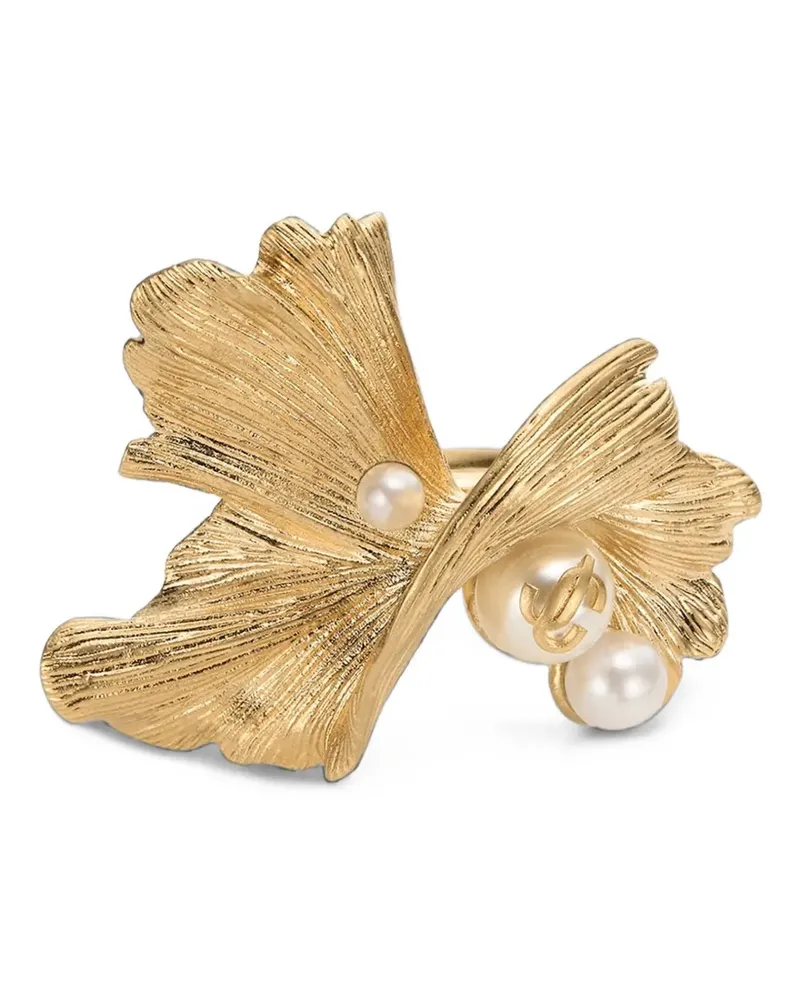 Jimmy Choo Wave Perlenring - Gold Gold