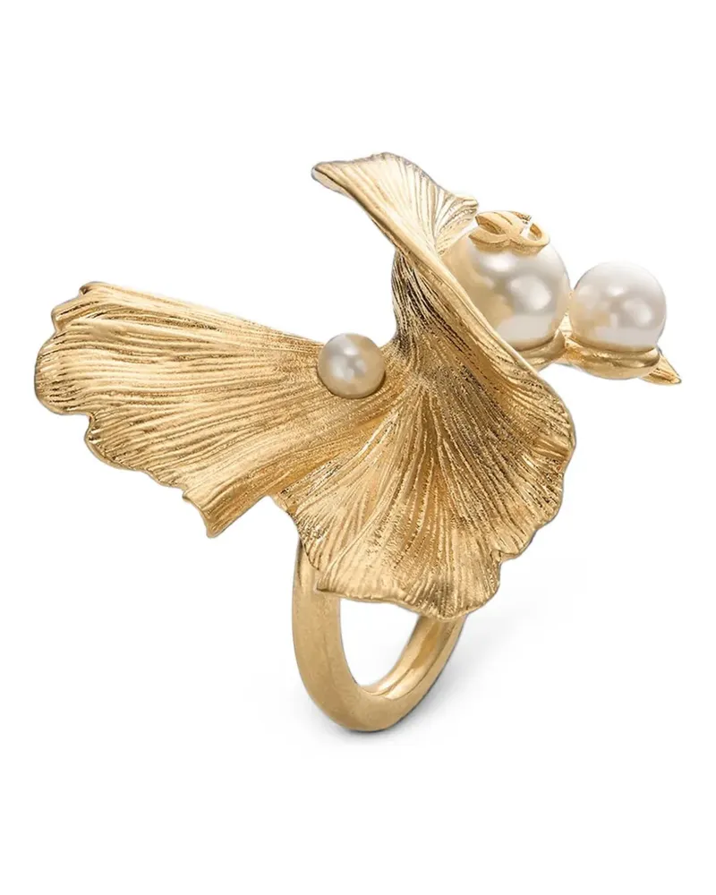 Jimmy Choo Wave pearl ring - Gold Gold