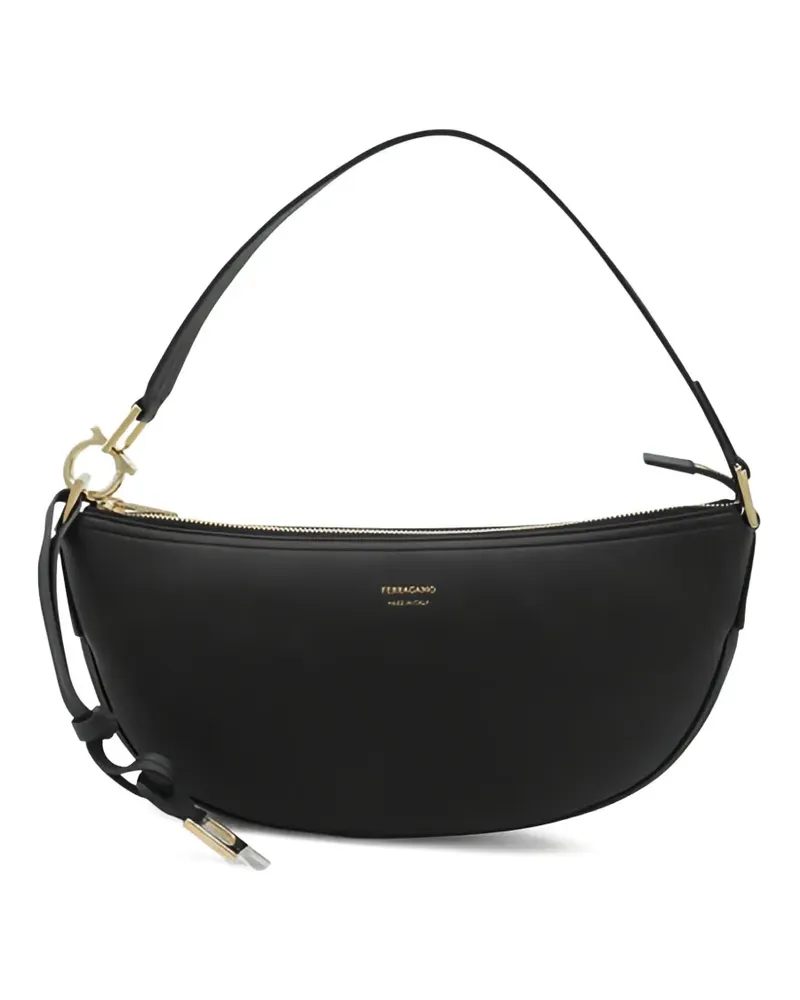 Ferragamo Kleine Schultertasche mit ovaler Form - Schwarz Schwarz