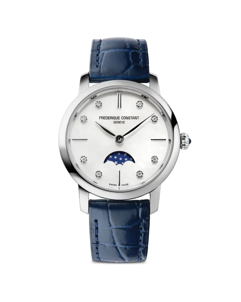 Frédérique Constant Classics Slimline Ladies Moonphase 30mm - Weiß Weiß