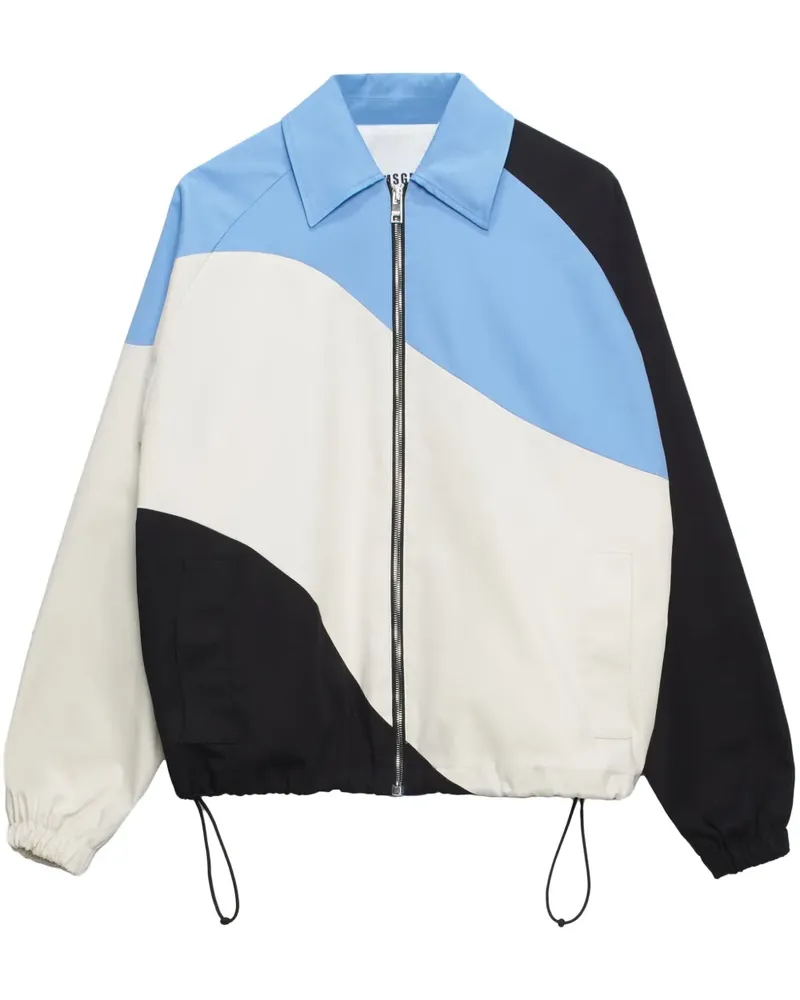 MSGM Hemdjacke mit Print - Weiß Weiß