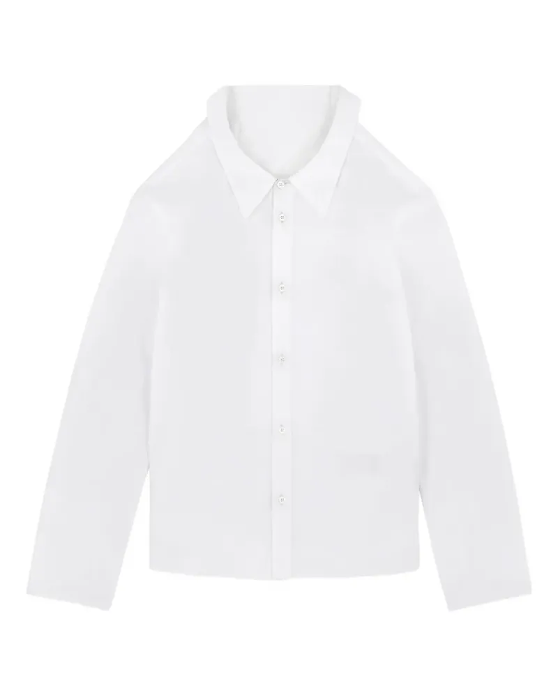 Maison Margiela Ausgefranstes Hemd mit Oversized-Kragen - Weiß Weiß