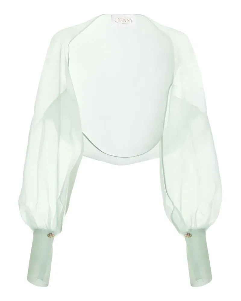 Genny Bolero aus Seide - Grün Grün