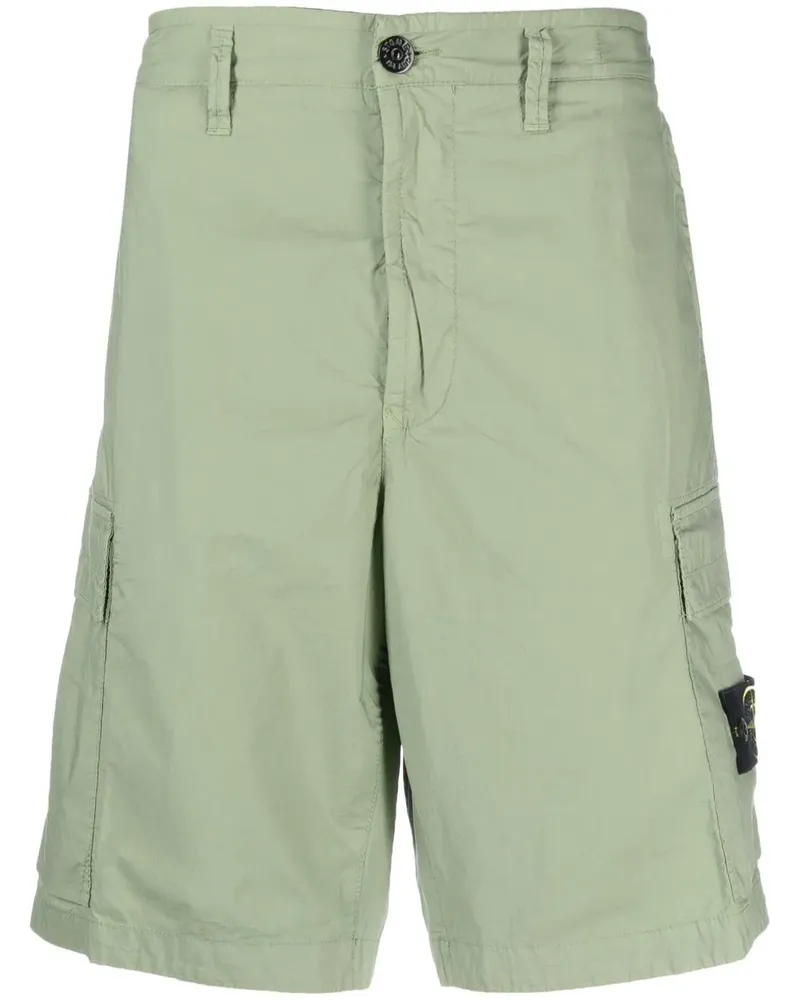 Stone Island Bermudas mit Logo-Patch - Grün Grün