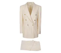 Doppelreihiger Anzug mit Knöpfen - Nude