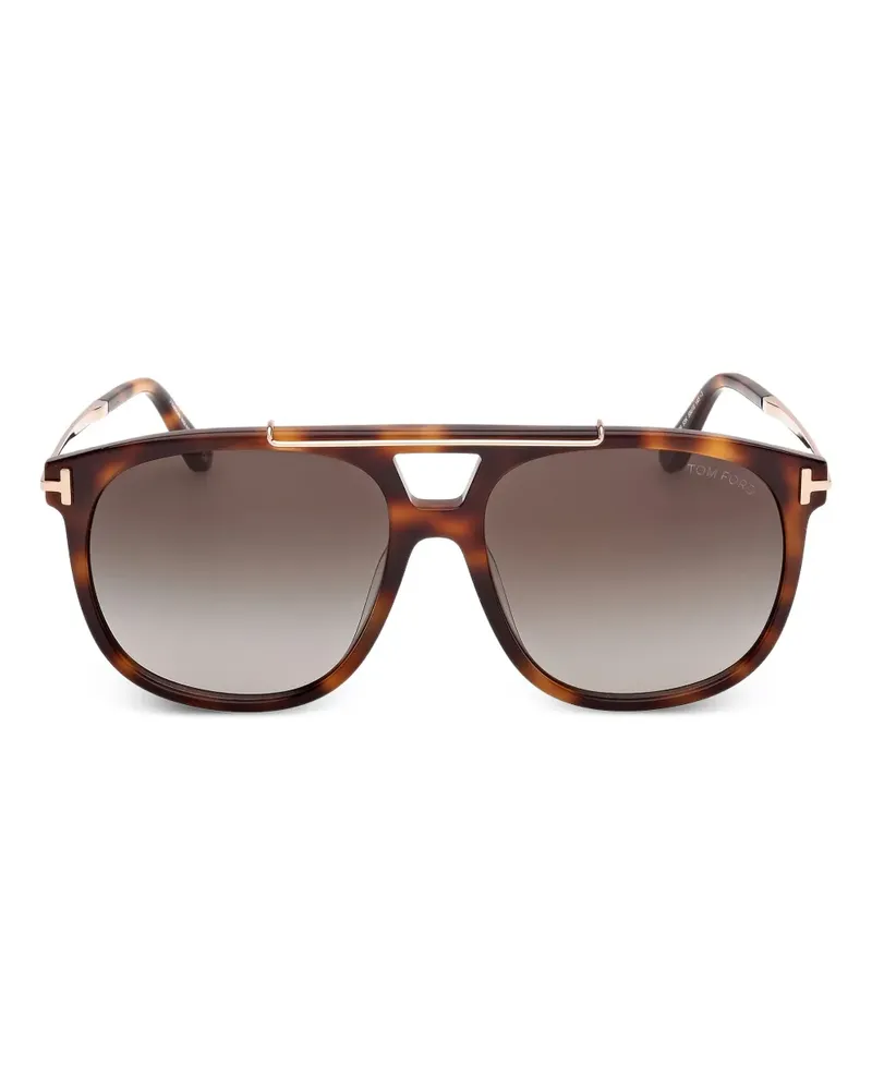 Tom Ford Sam-02 Sonnenbrille mit Lochstickerei - Braun Braun