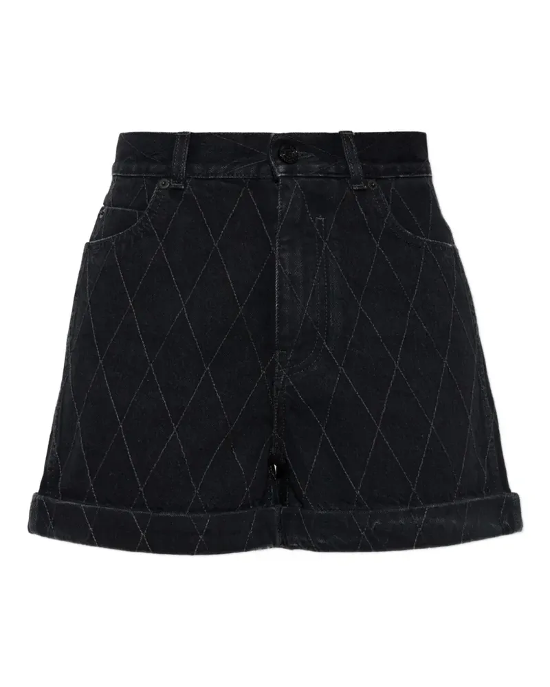 Balmain diamond-quilted turn-up shorts - Schwarz Schwarz