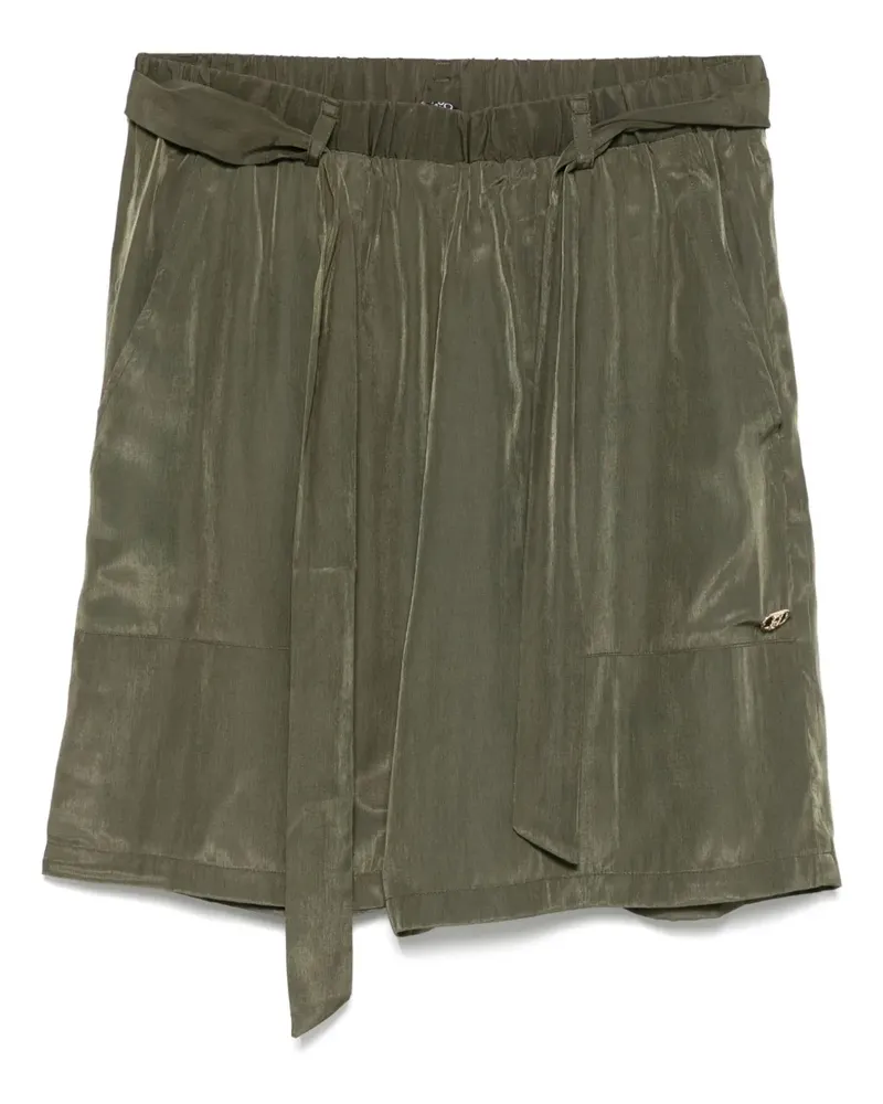 Liu Jo Shorts mit Logo-Schild - Grün Grün