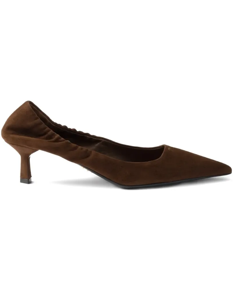 Prada Spitze Pumps aus Wildleder - Braun Braun