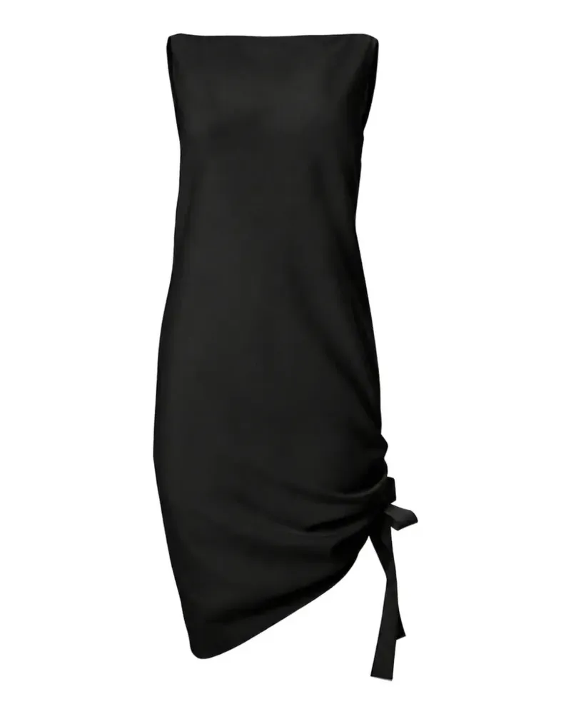 Carolina Herrera New York Asymmetrisches Kleid mit Raffung - Schwarz Schwarz
