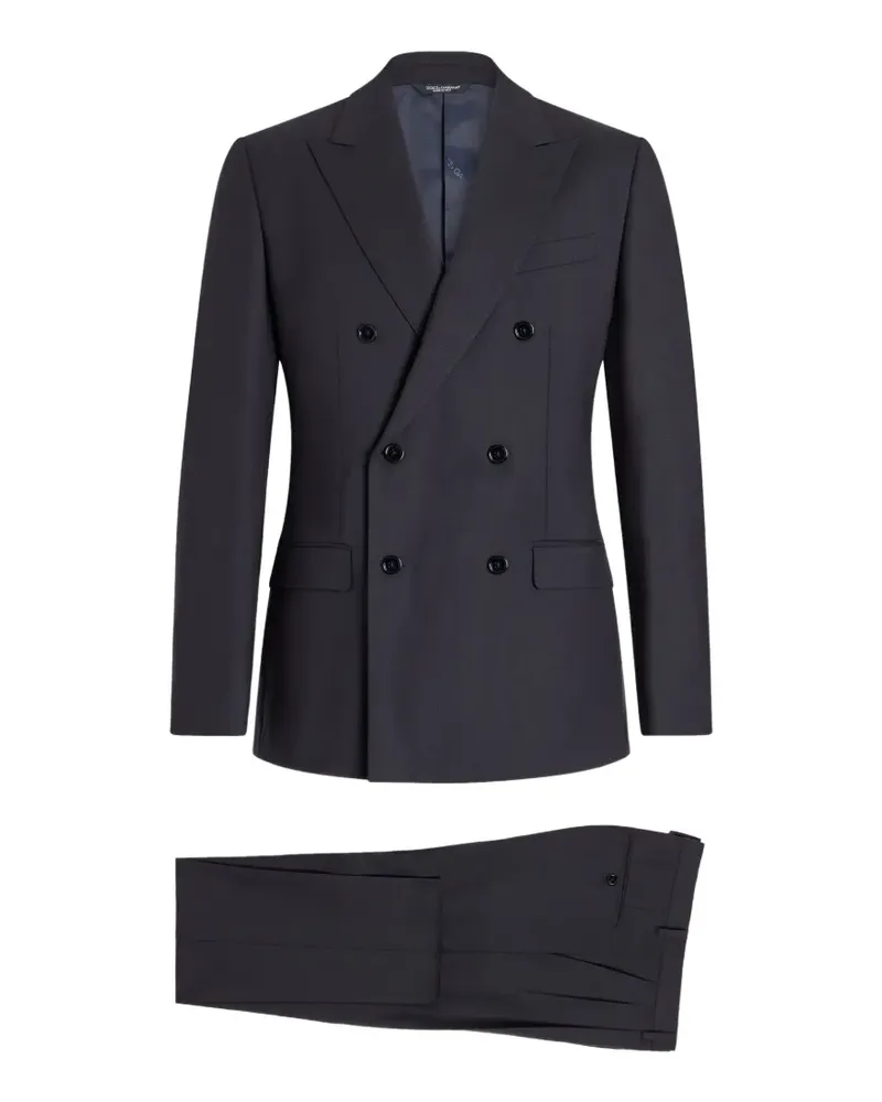 Dolce & Gabbana Einreihiger Martini Light Anzug aus Gabardine - Blau Blau