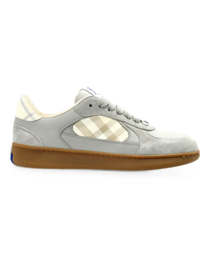 Burberry Check Terrace suede-trim sneakers - Grau Grau