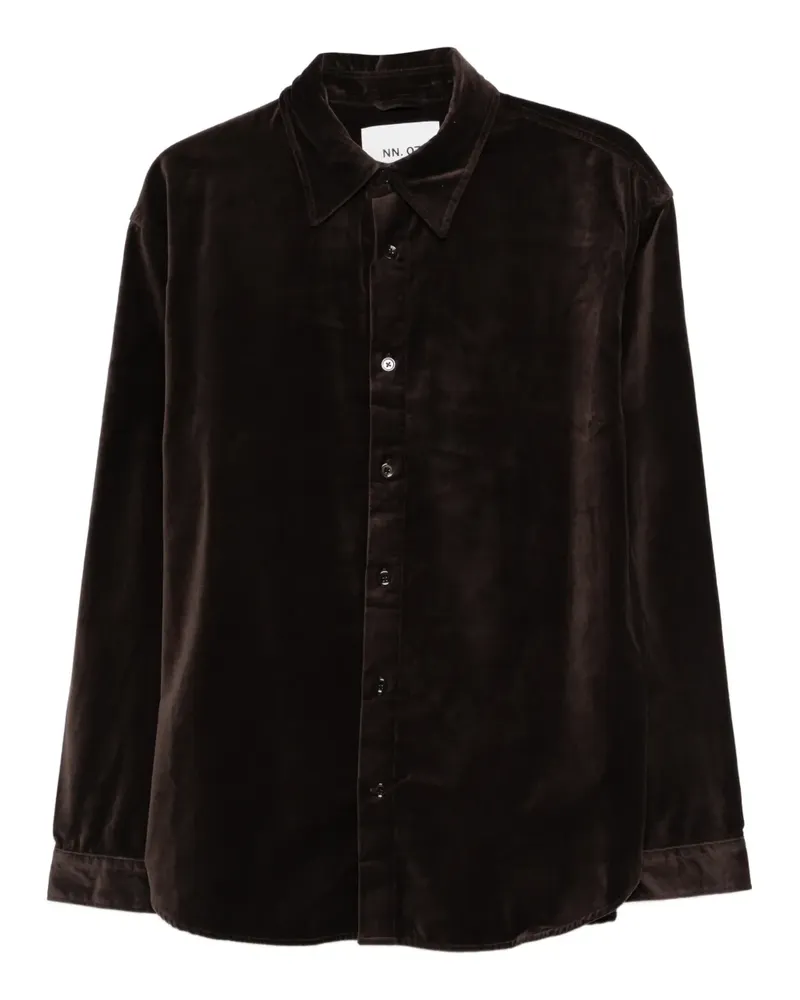 NN 07 Casper Hemd aus Baumwolle - Braun Braun