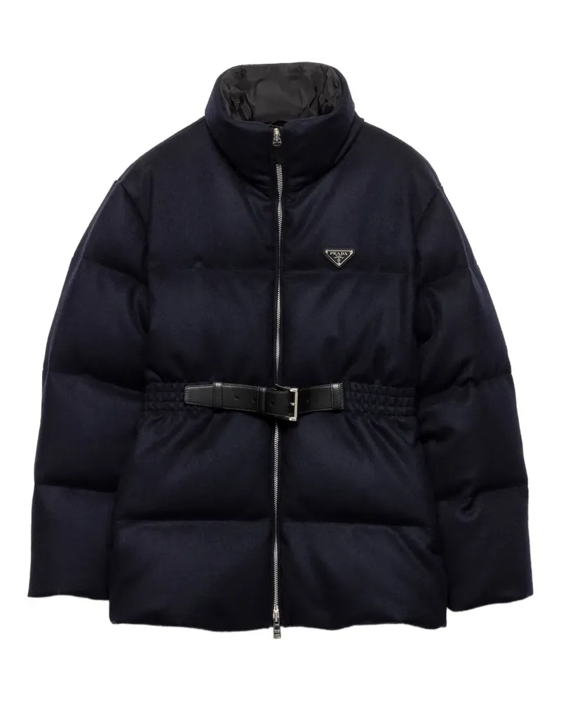 Prada Steppjacke mit Gürtel - Schwarz Schwarz