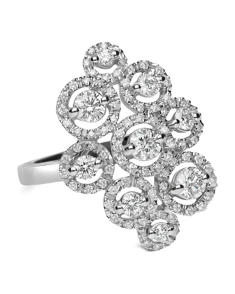 LEO PIZZO 18kt Weißgoldring mit Diamanten - Silber Silber