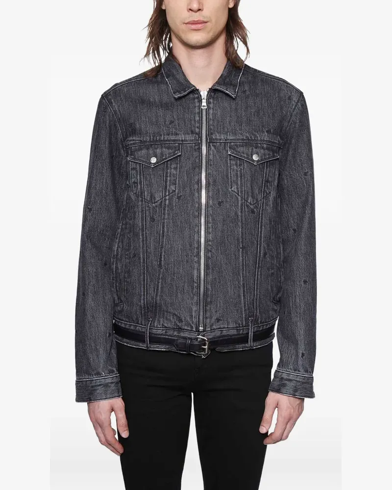 Alberta Ferretti denim belted jacket - Grau Grau