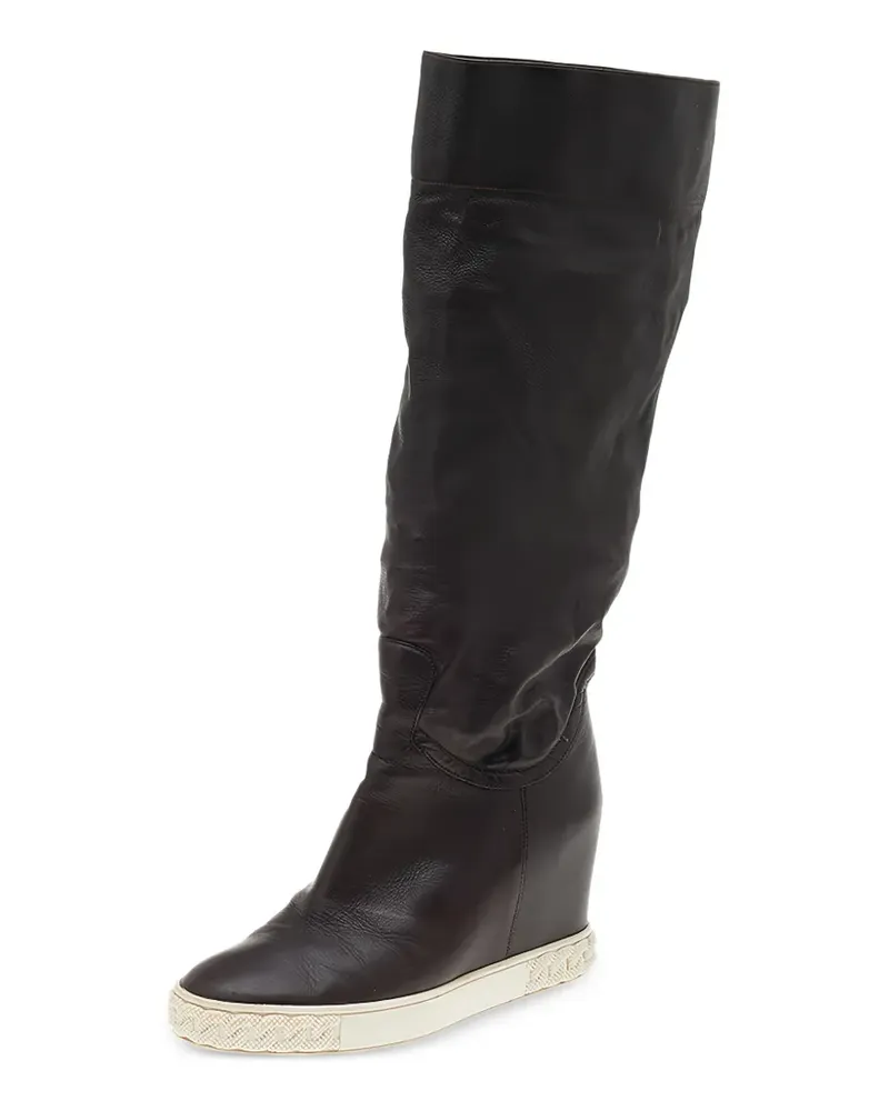 Casadei round-toe boots - Schwarz Schwarz