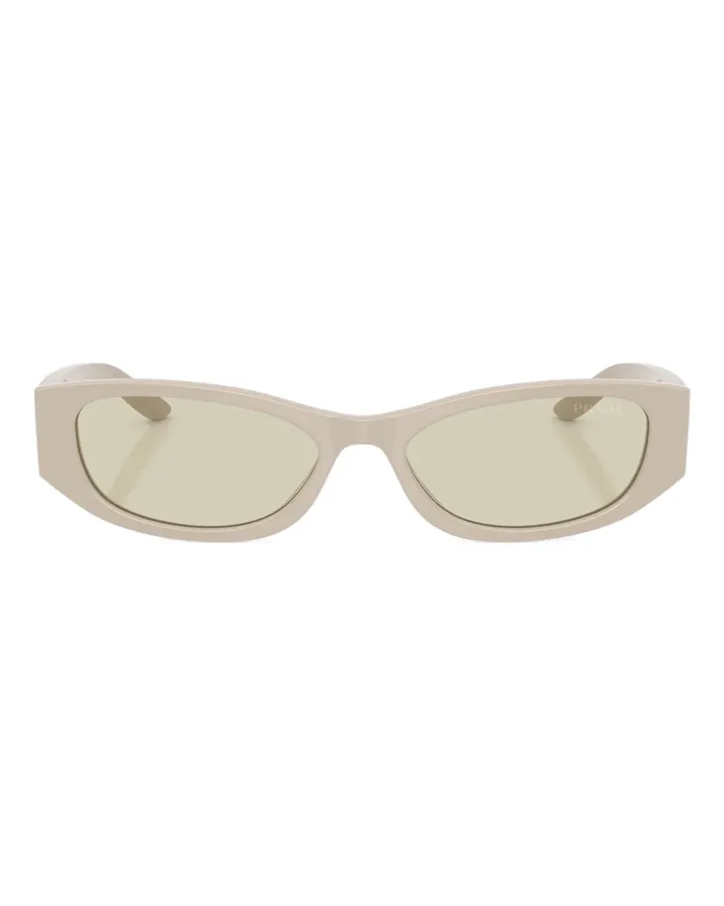 Prada Sonnenbrille mit geometrischem Gestell - Nude Nude