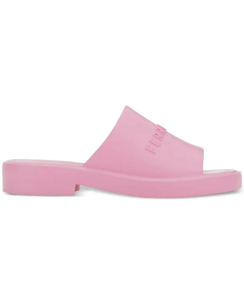 Ferragamo Pantoletten mit Logo-Prägung - Rosa Rosa
