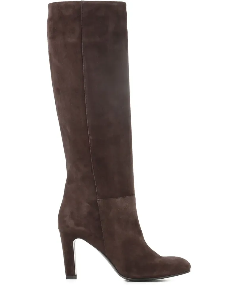 Roberto del Carlo 80mm leather high-heel boots - Braun Braun
