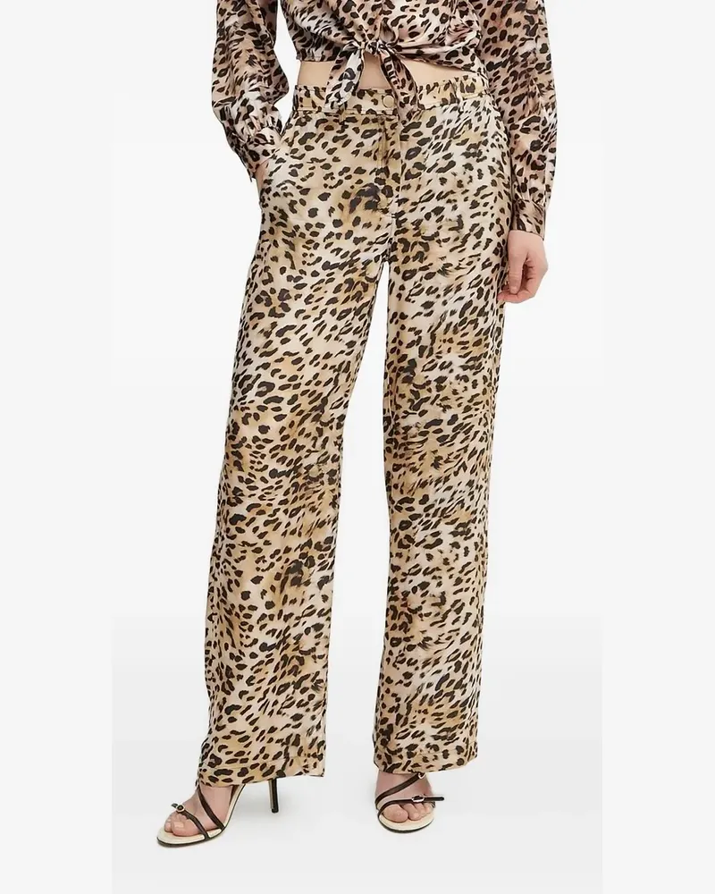 Guess Hose mit Leoparden-Print - Braun Braun