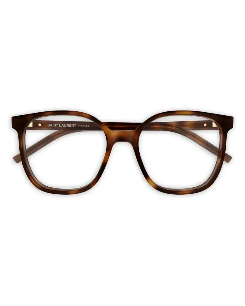 Saint Laurent Brille mit rundem Gestell - Braun Braun