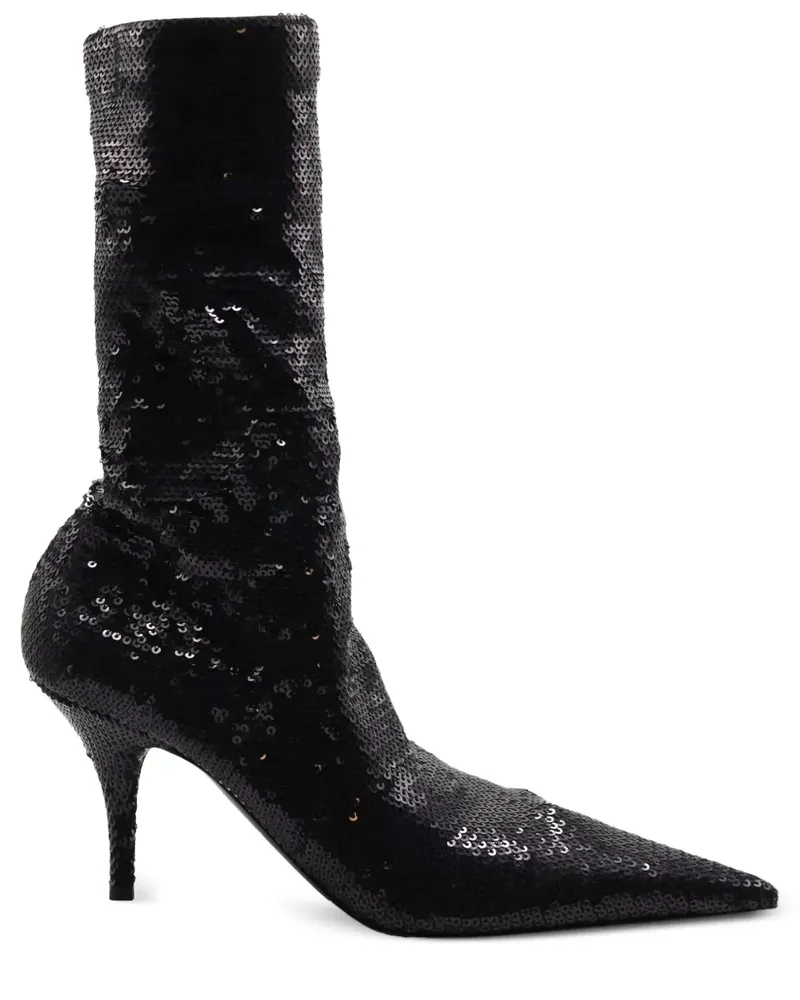Balenciaga Knife Stiefel mit Pailletten 80mm - Schwarz Schwarz