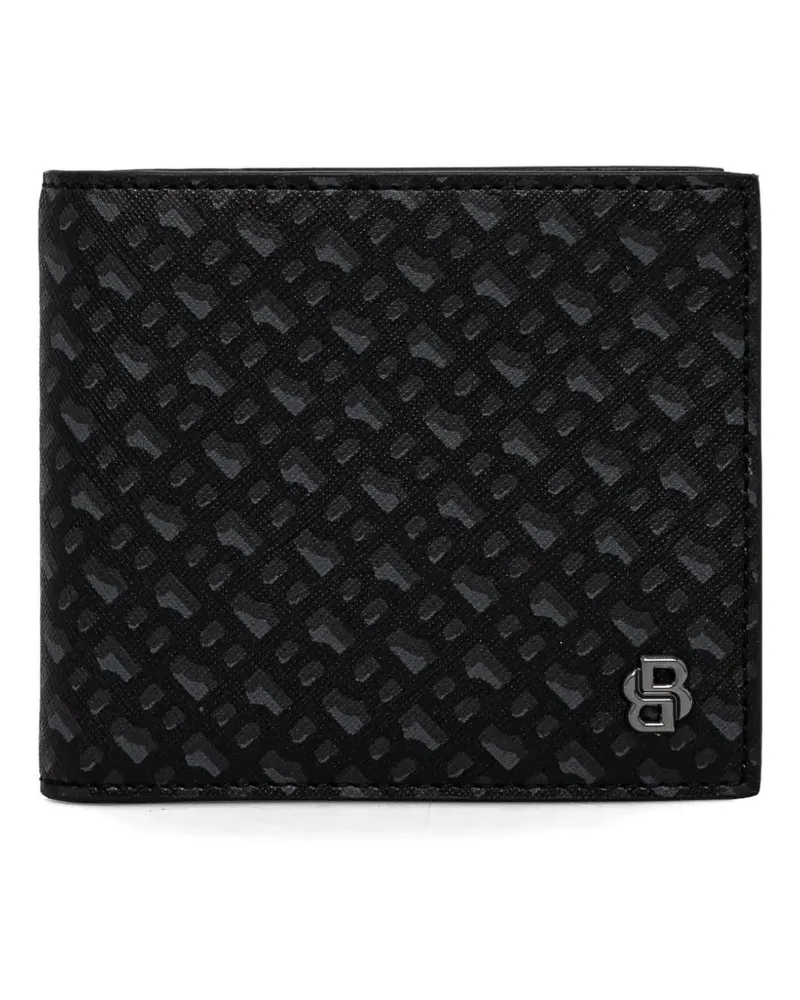 HUGO BOSS Portemonnaie mit Monogramm - Schwarz Schwarz
