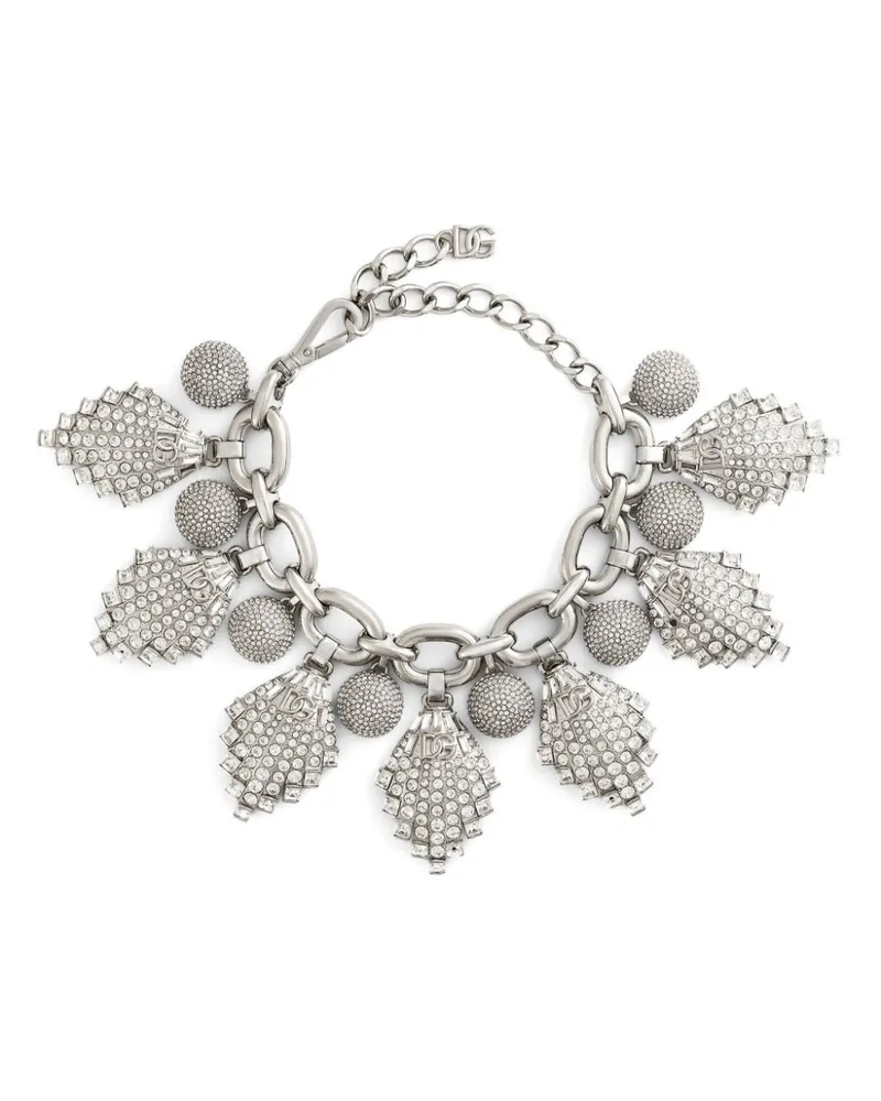 Dolce & Gabbana Halskette mit Kristallen - Silber Silber