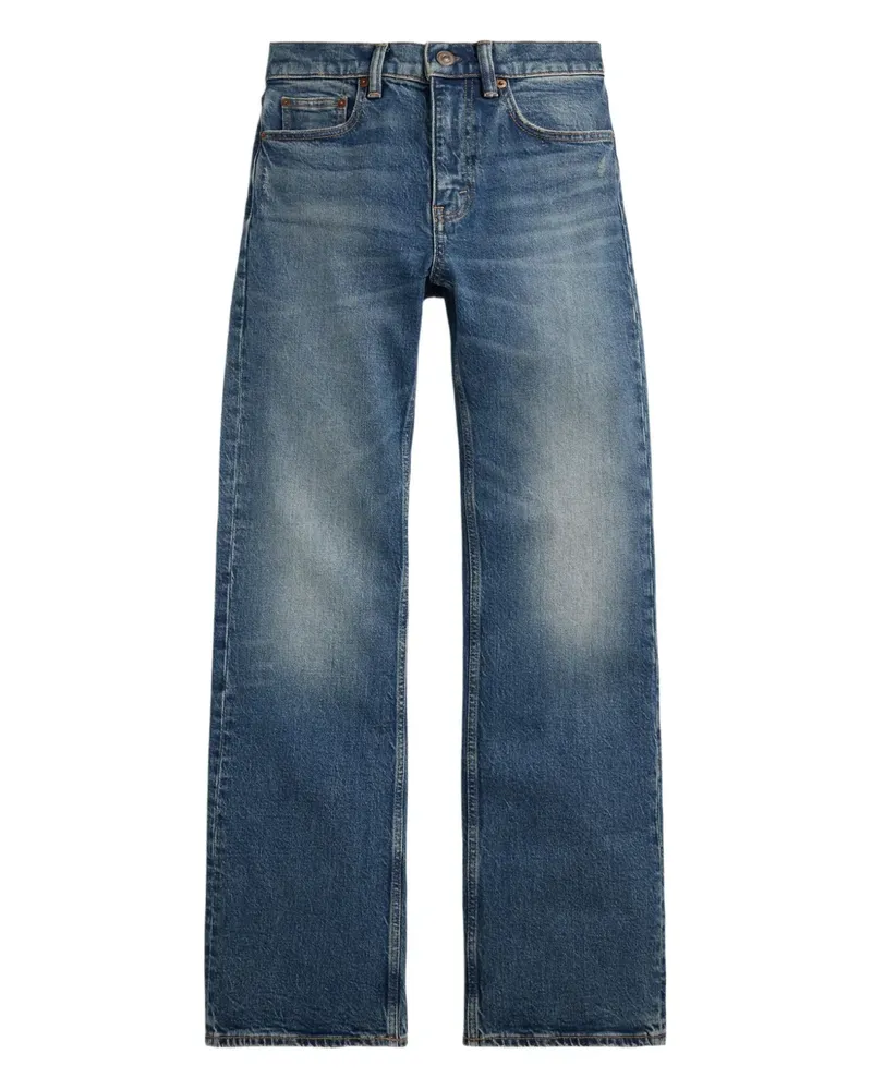 Ralph Lauren Schlagjeans mit hohem Bund - Blau Blau