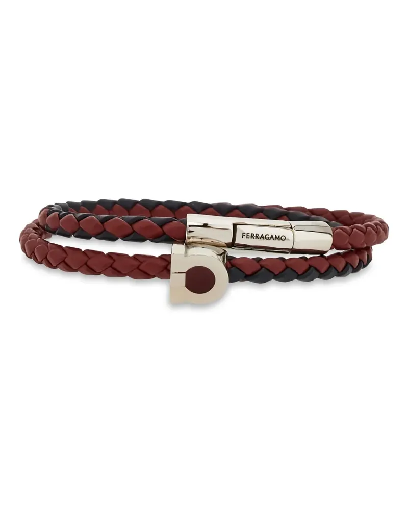 Ferragamo Geflochtenes Armband - Rot Rot