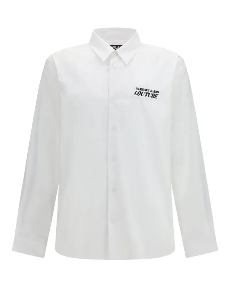 Versace Jeans Hemd mit Logo-Patch - Weiß Weiß