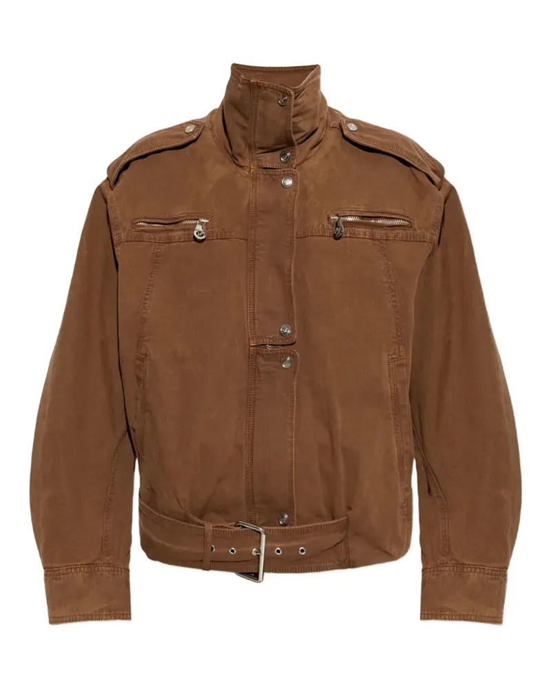 Blumarine zipped belted jacket - Braun Braun