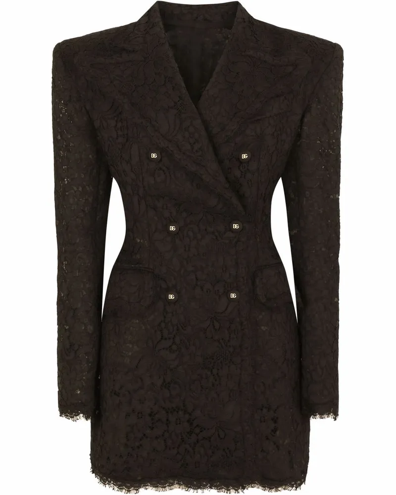 Dolce & Gabbana Doppelreihiger Blazer - Schwarz Schwarz
