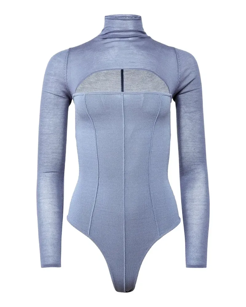 Fleur Du Mal Kate cut-out bodysuit - Blau Blau