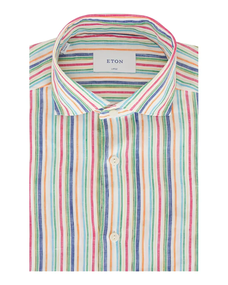 Eton stripe linen shirt - Weiß Weiß